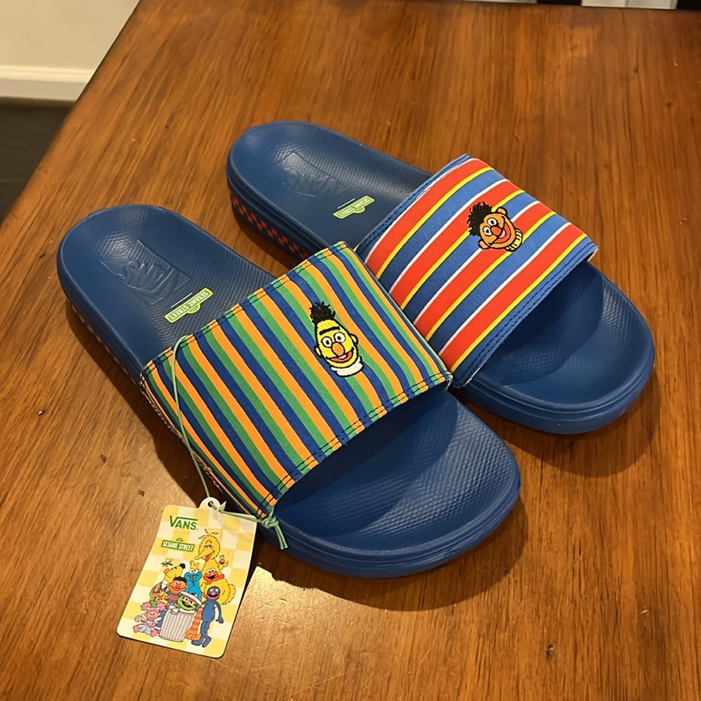 Vans x Sesame Street Bert and Ernie La Costa Slides Sandals Shoes Men’s 13 - Picture 2 of 15